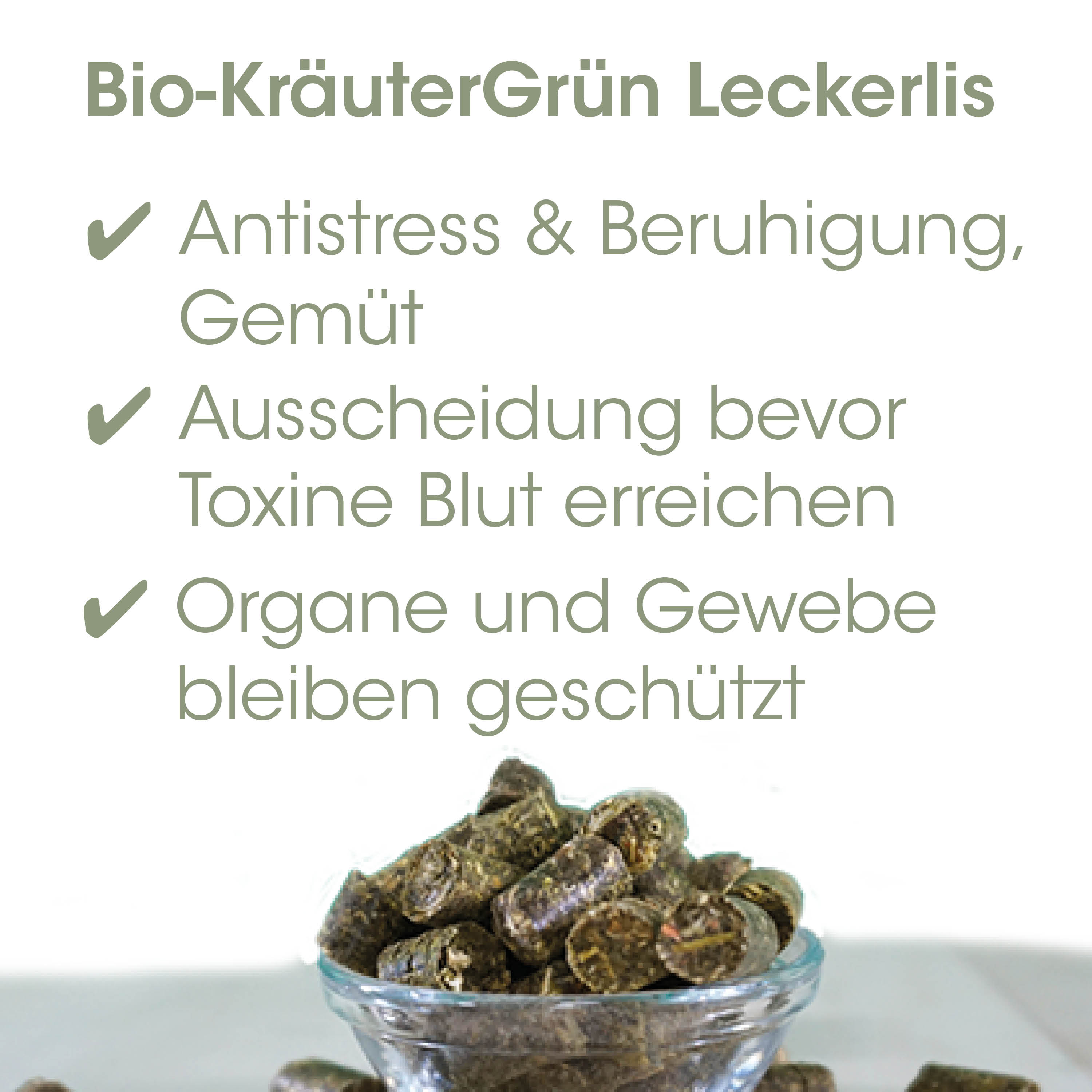 Biokräuter, Grün, Leckerlis, Tierfutter, Geräuchertes?