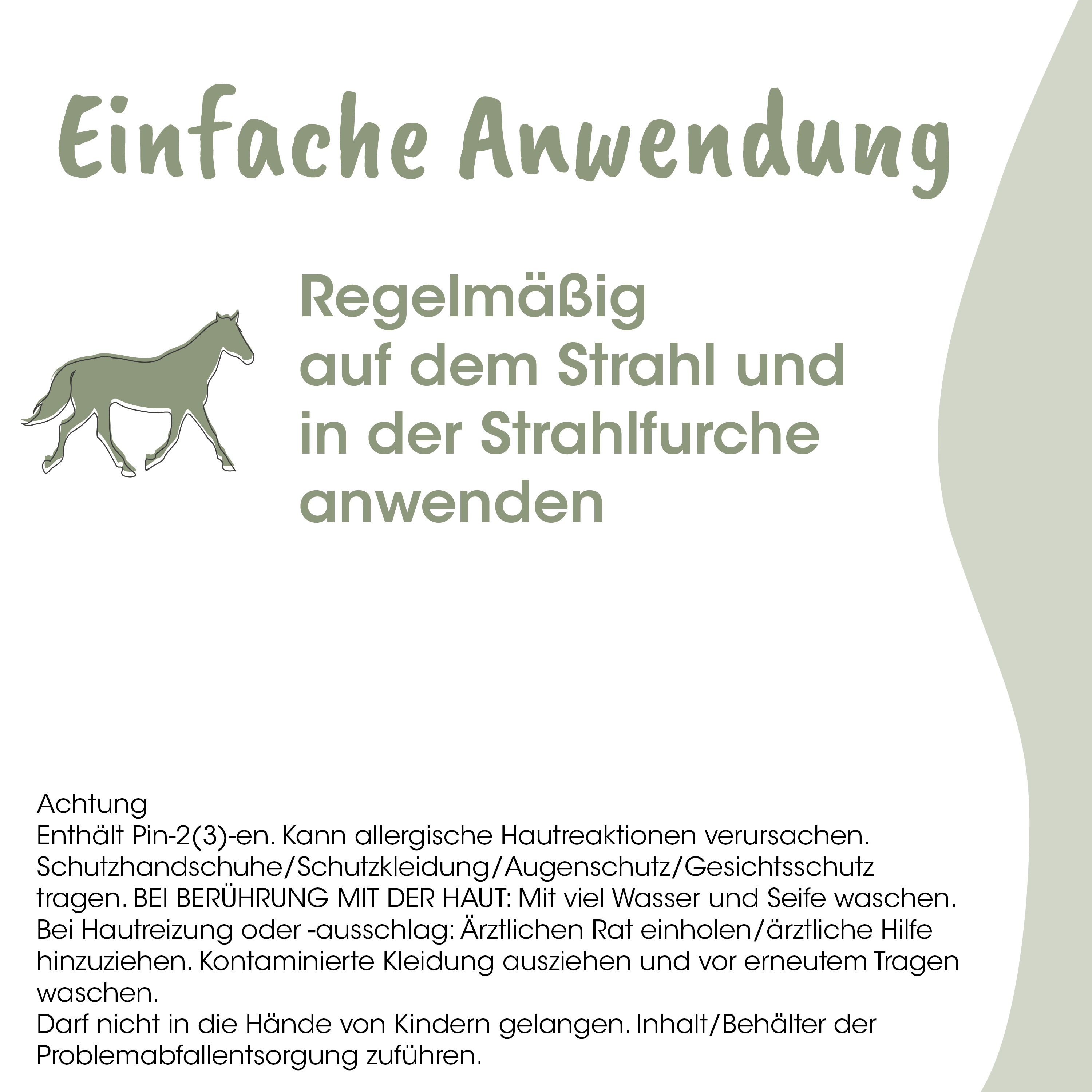 Pferd, Anleitung, Text, Grafik, Warnung