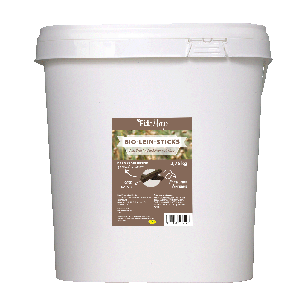 Bio-Lein-Sticks, Futter, Hund/Farm Tiere, Naturprodukt, 2,75 kg