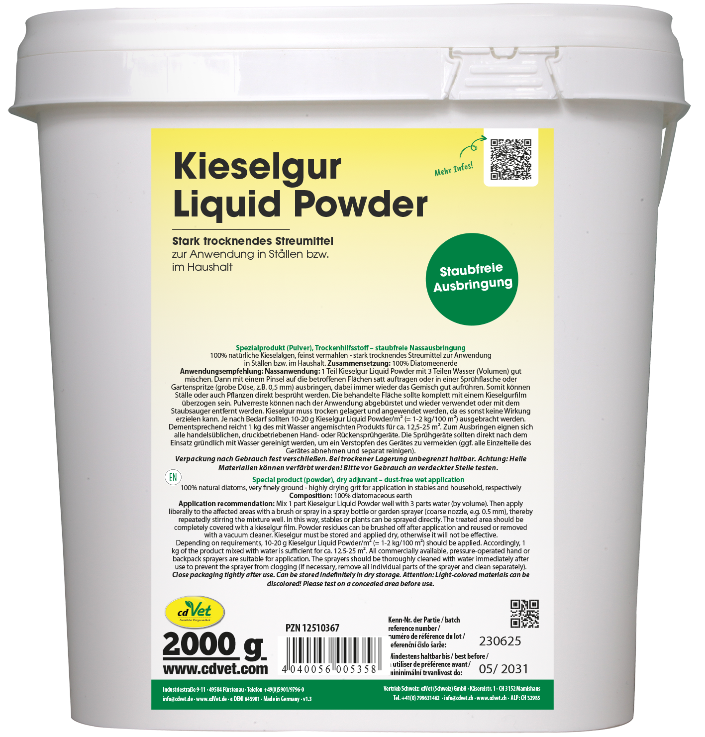Kieselgur Liquid Powder 2kg