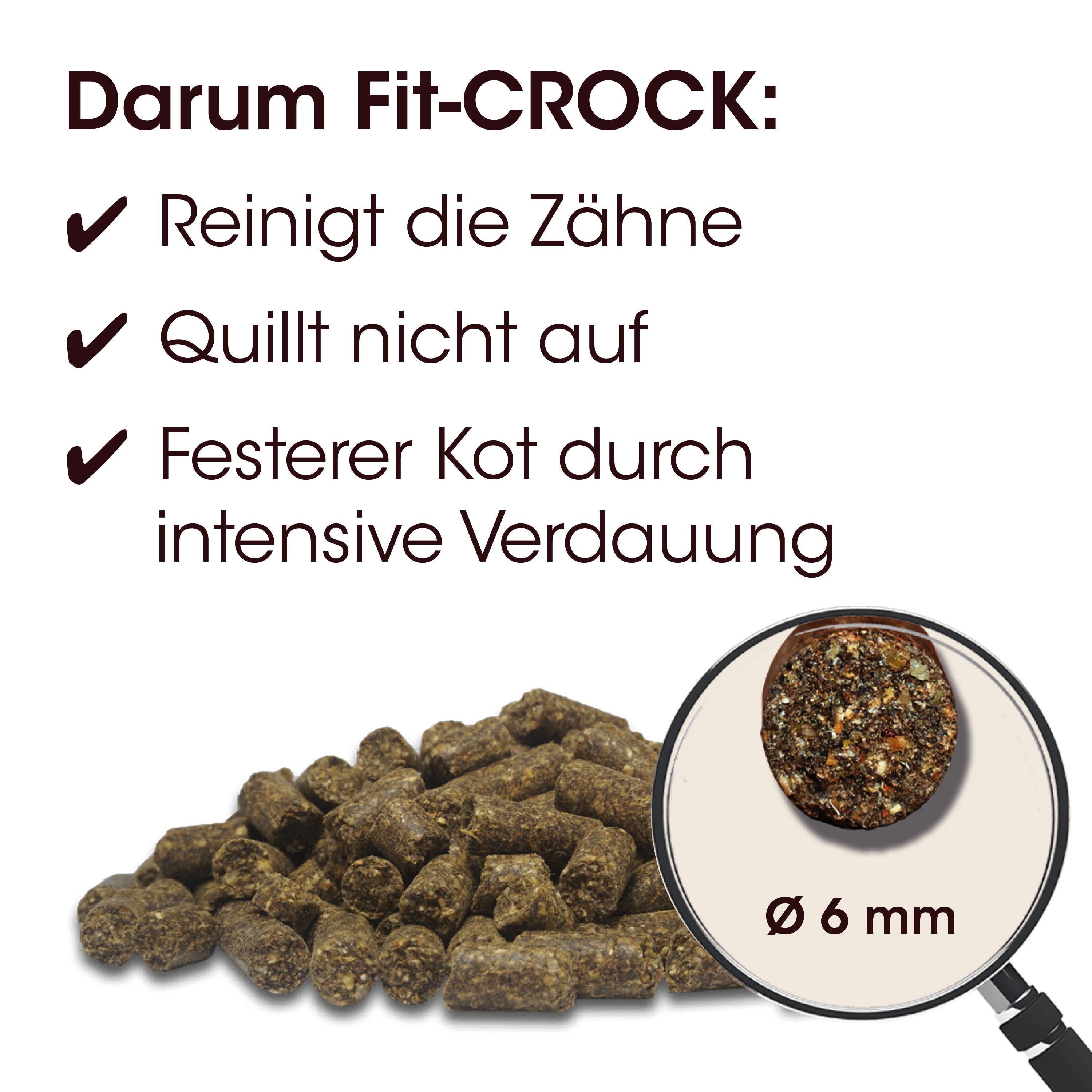 Katzenfutter-Trockenfutter, Pellets, Kohlefarbene Pellets, Katzenkohle-Trockenfutter, Durchmesser 6 mm