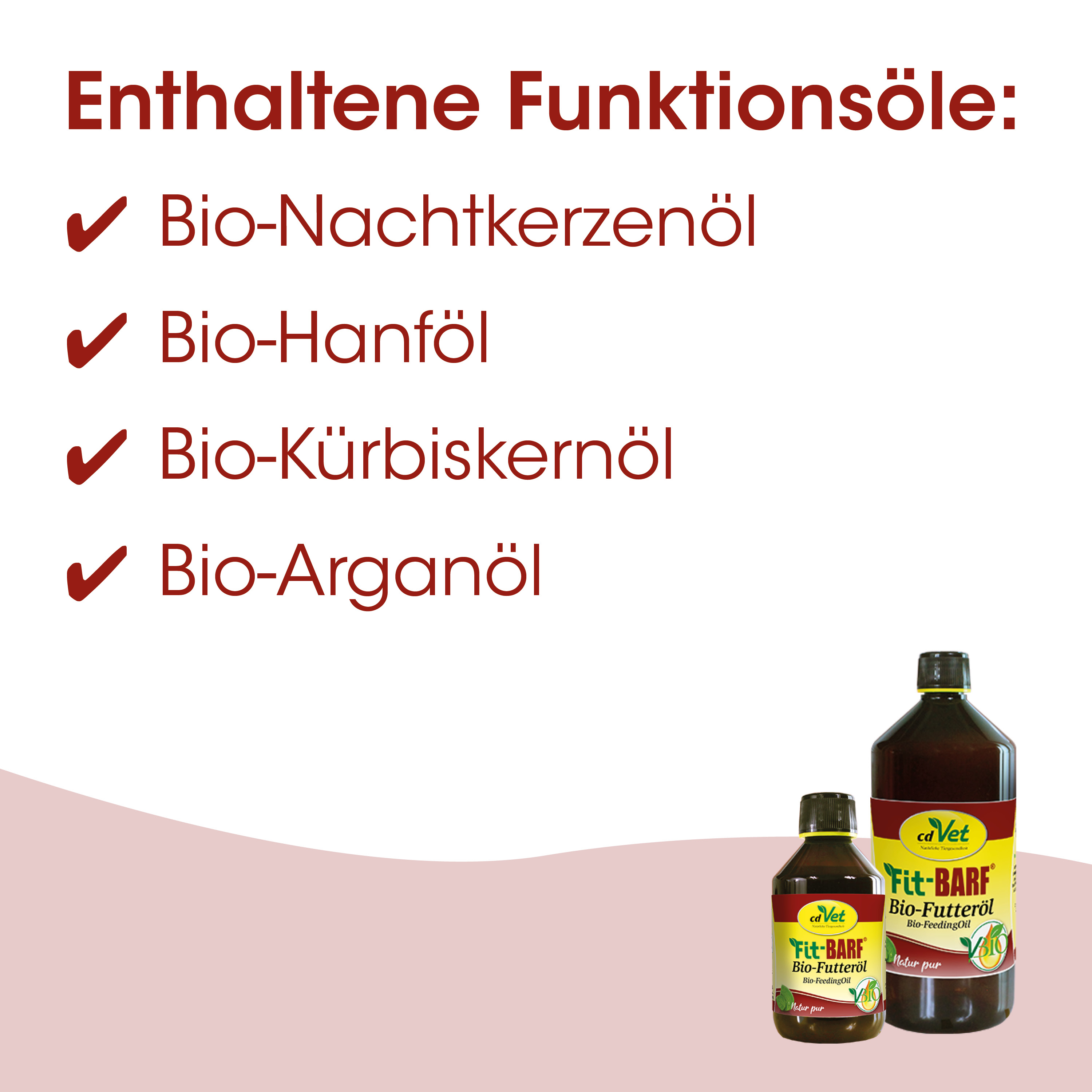Bio-Nachtkerzenöl, Bio-Hanföl, Bio-Kürbiskernöl, Bio-Arganöl, Naturölflasche