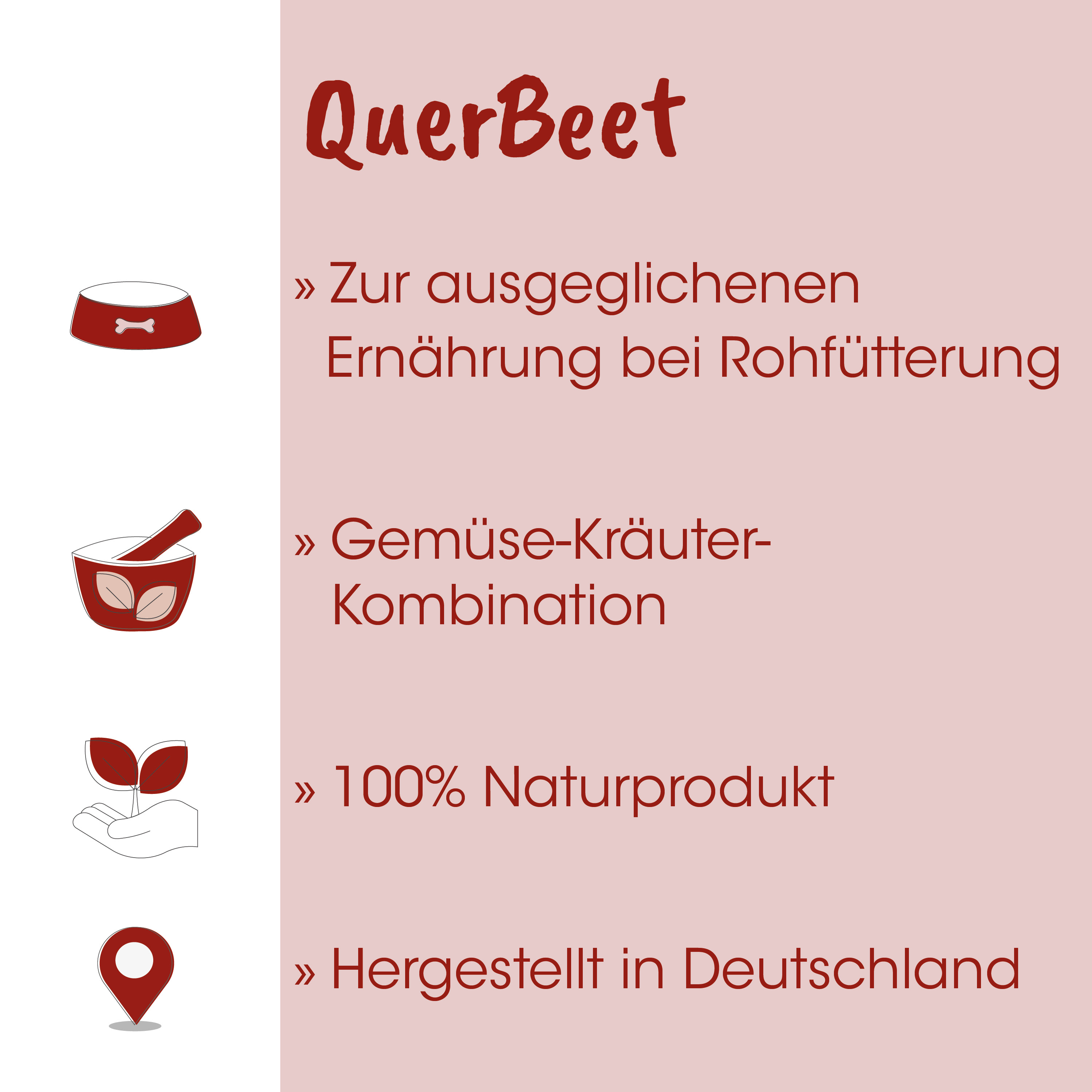 Naturprodukt, Gemüse-Kräuter, Kombination, Rohfutter, Deutschland hergestellt