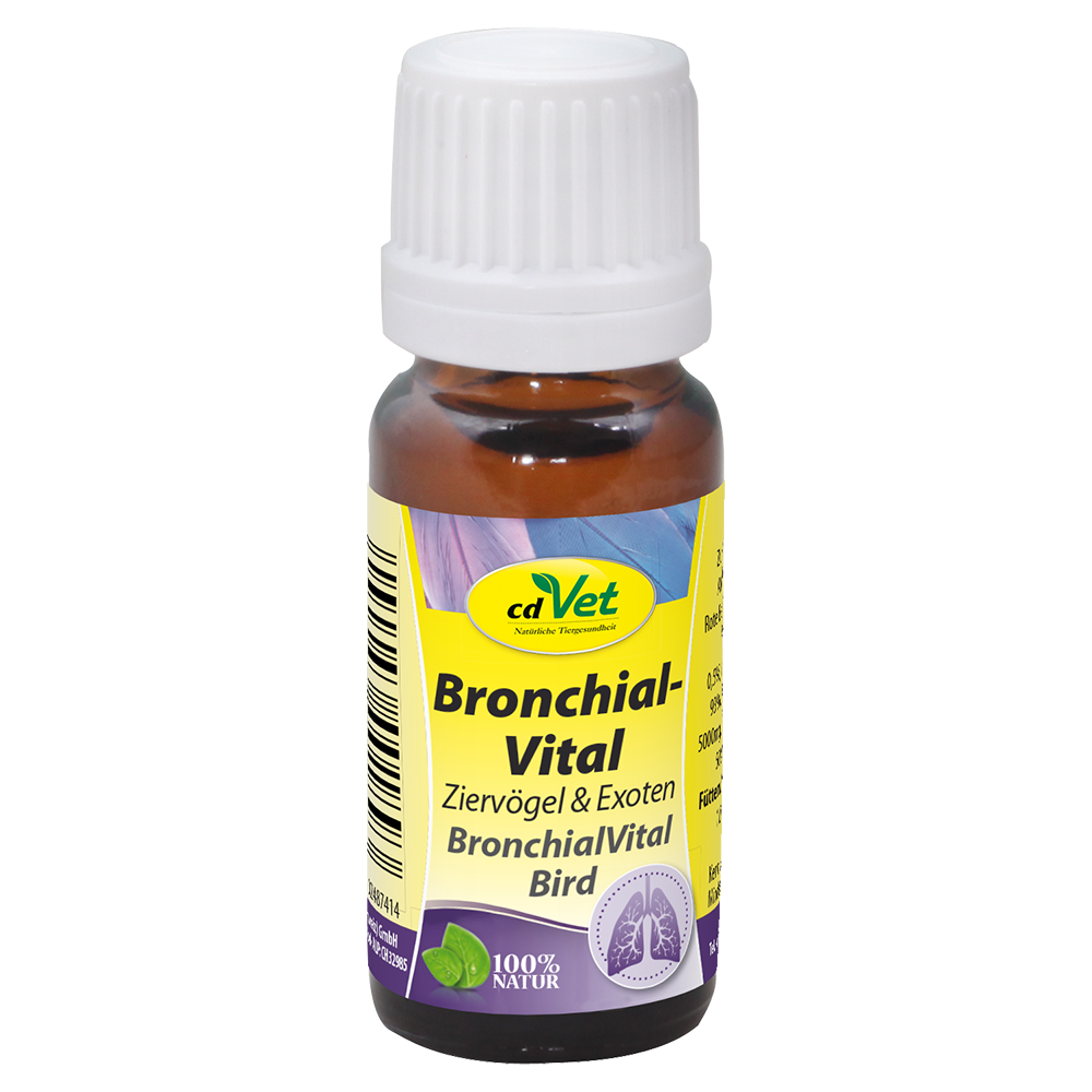 Bronchial Vital, Vogelheilmittel, Zier-Exoten, Naturprodukt, Tierarznei Tropfen