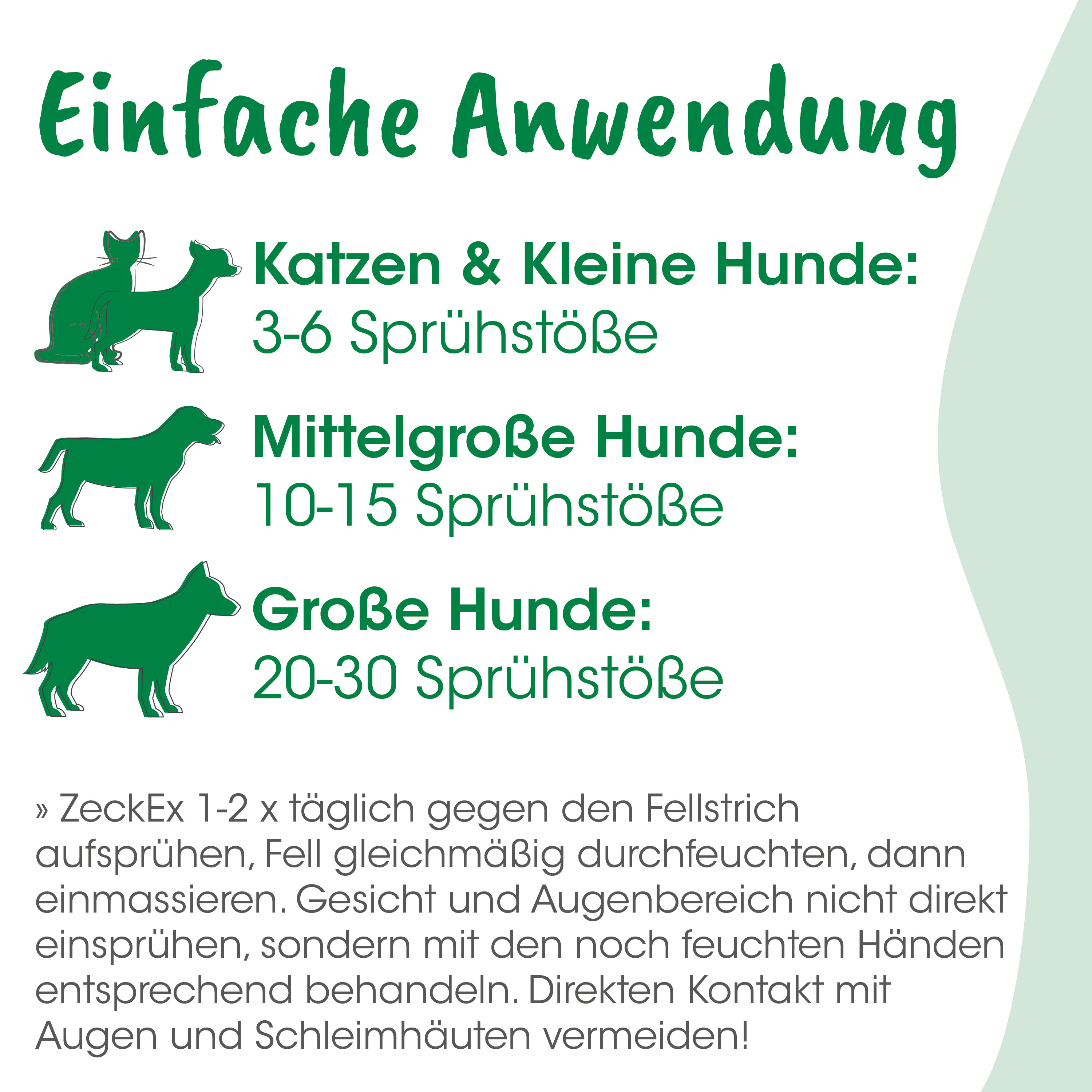 Hund, Kleintiere, Tierarzt, Größenangaben, Sprühtöße