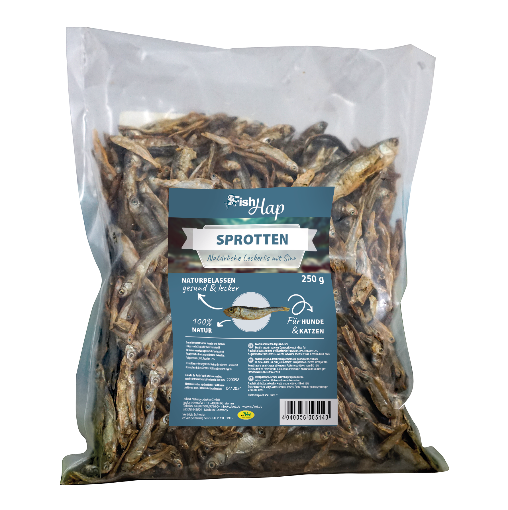 Sprotten, Kleine Fische, Snackfisch, 250 g, Naturprodukt