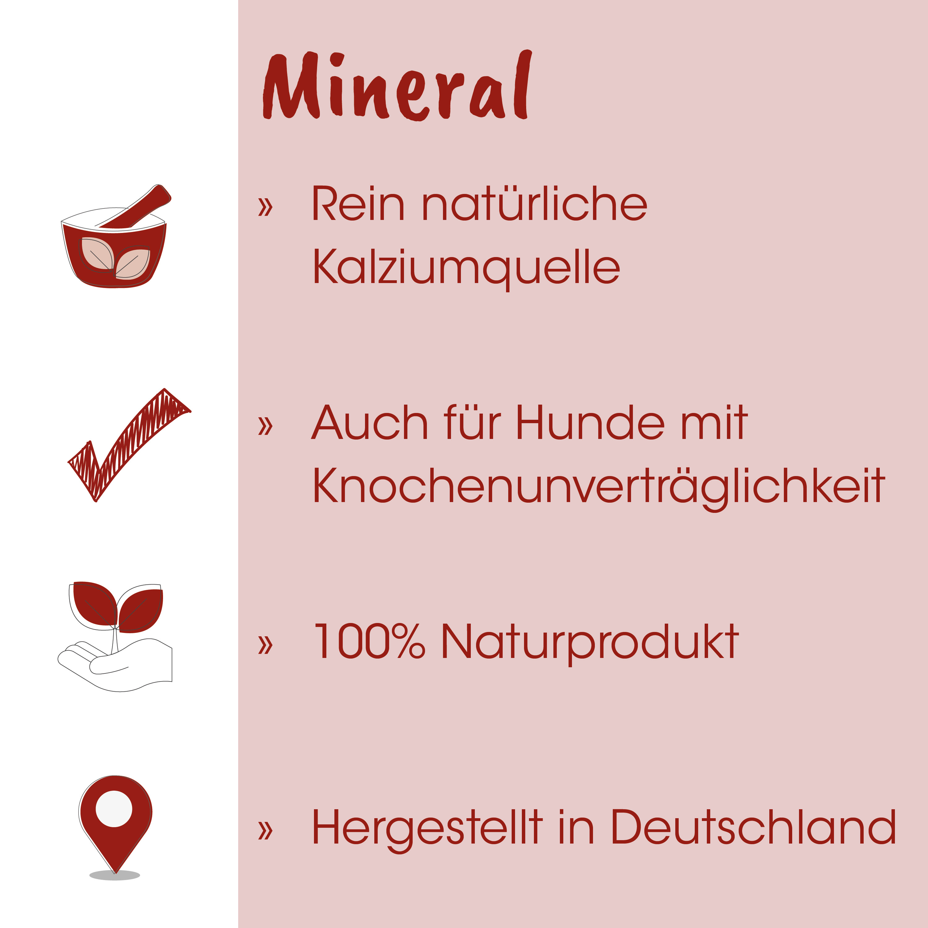 Mineral, Kalziumquelle, Natürlich, Naturprodukt, Hergestellt in Deutschland