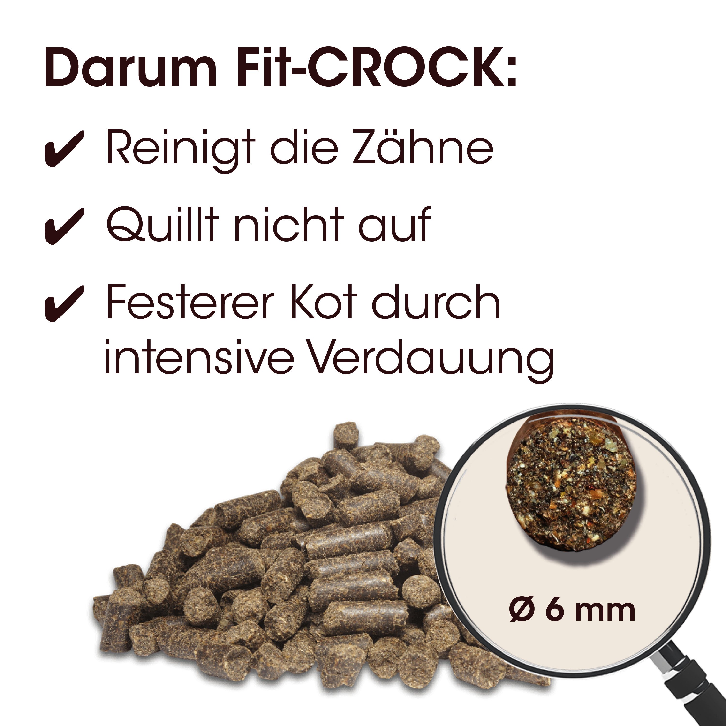Kauartikel, Hundefutter, Pellets, Trockenfutter, Durchmesser 6 mm