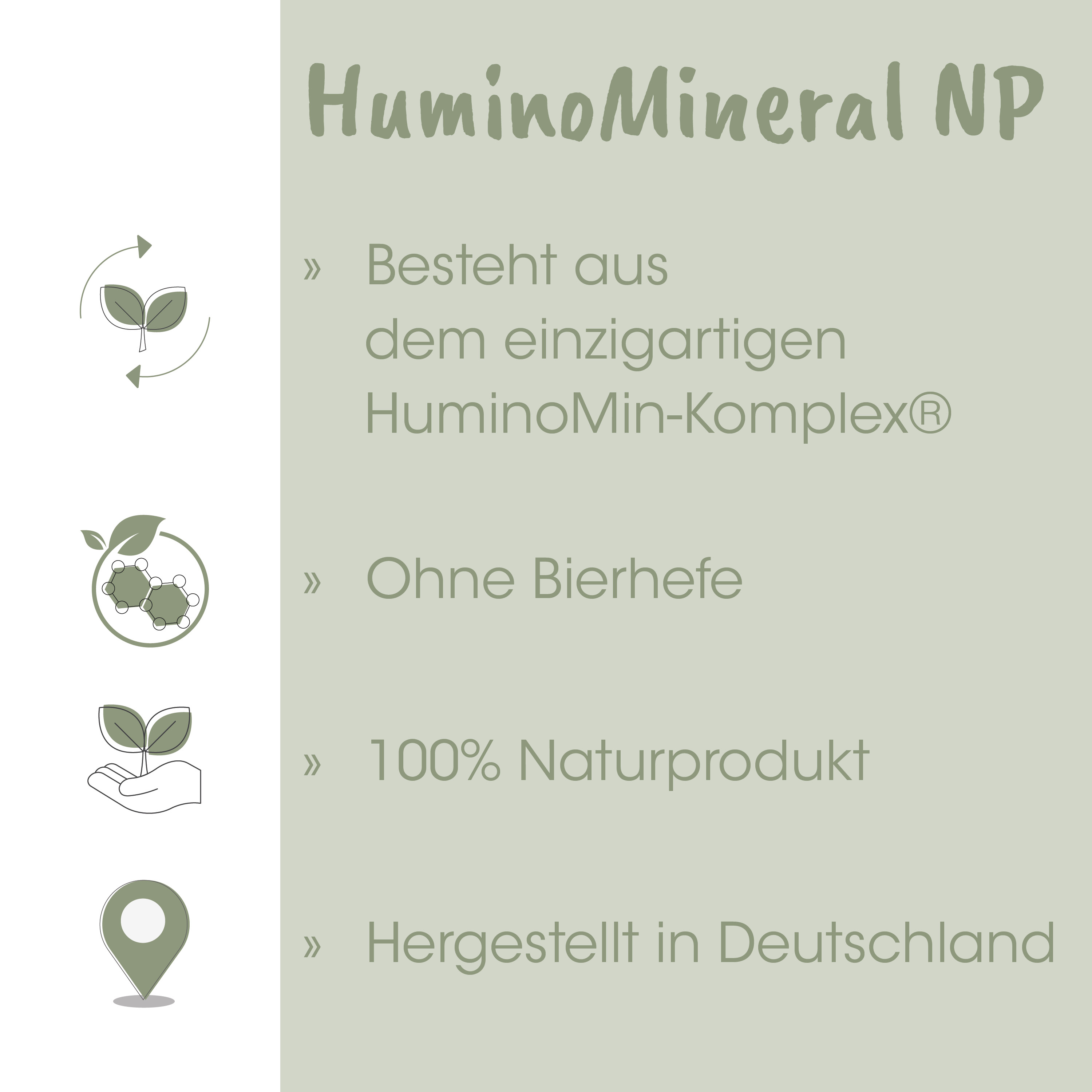 Humino-Mineral, NP, 100% Naturprodukt, Hergestellt in Deutschland, Bio Produkt