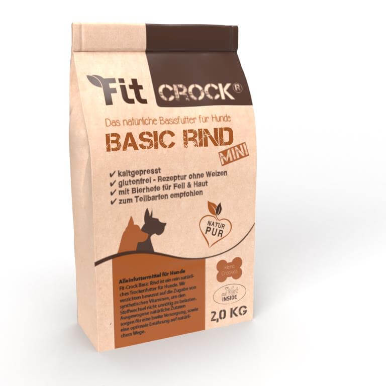 Hundfutter, Trockenfutter, BASMRind, Mini-Verpackung, Natur Pur
