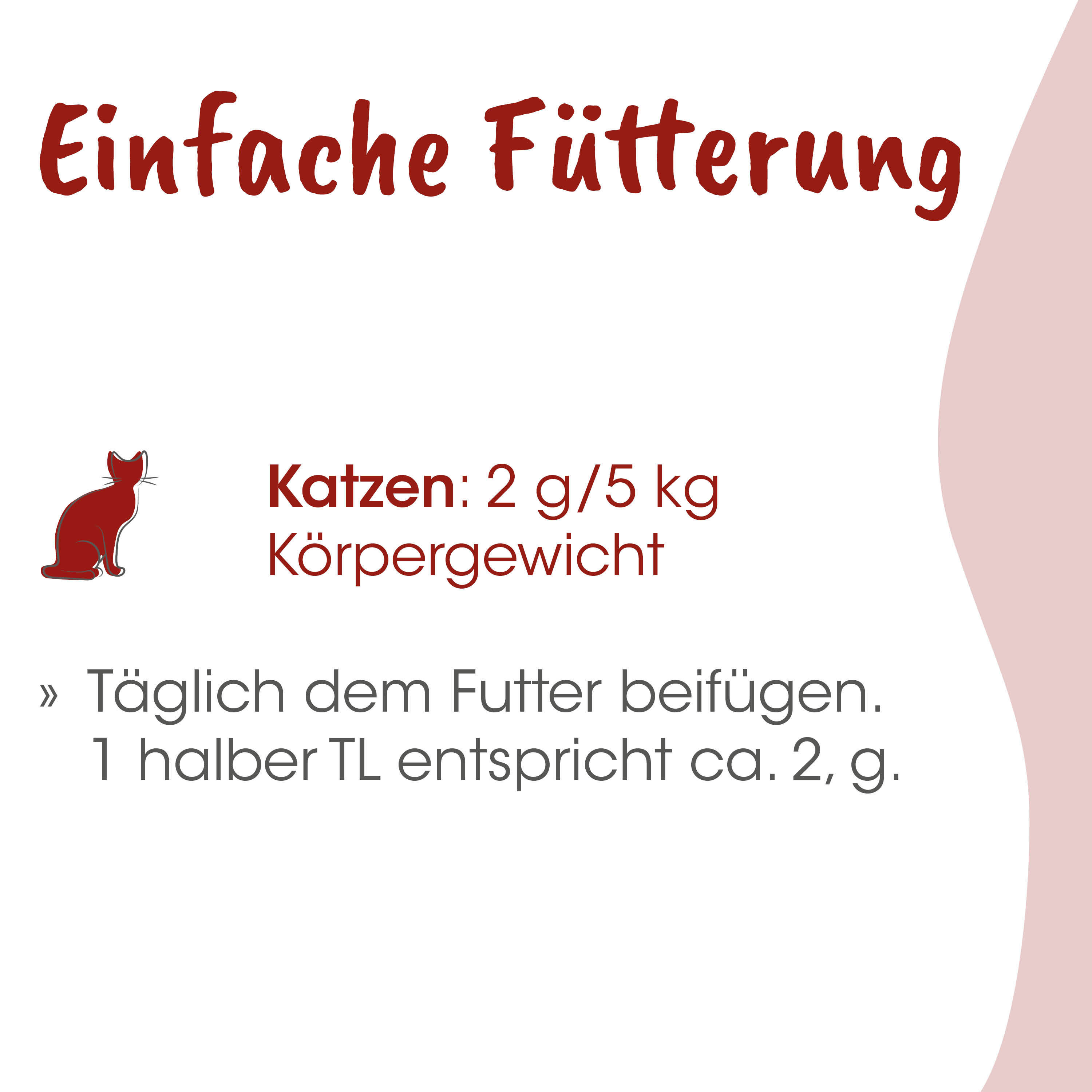 Katzenfutter, Katzennahrung, Trockenfutter, Körnerlos, 2 g/5 kg
