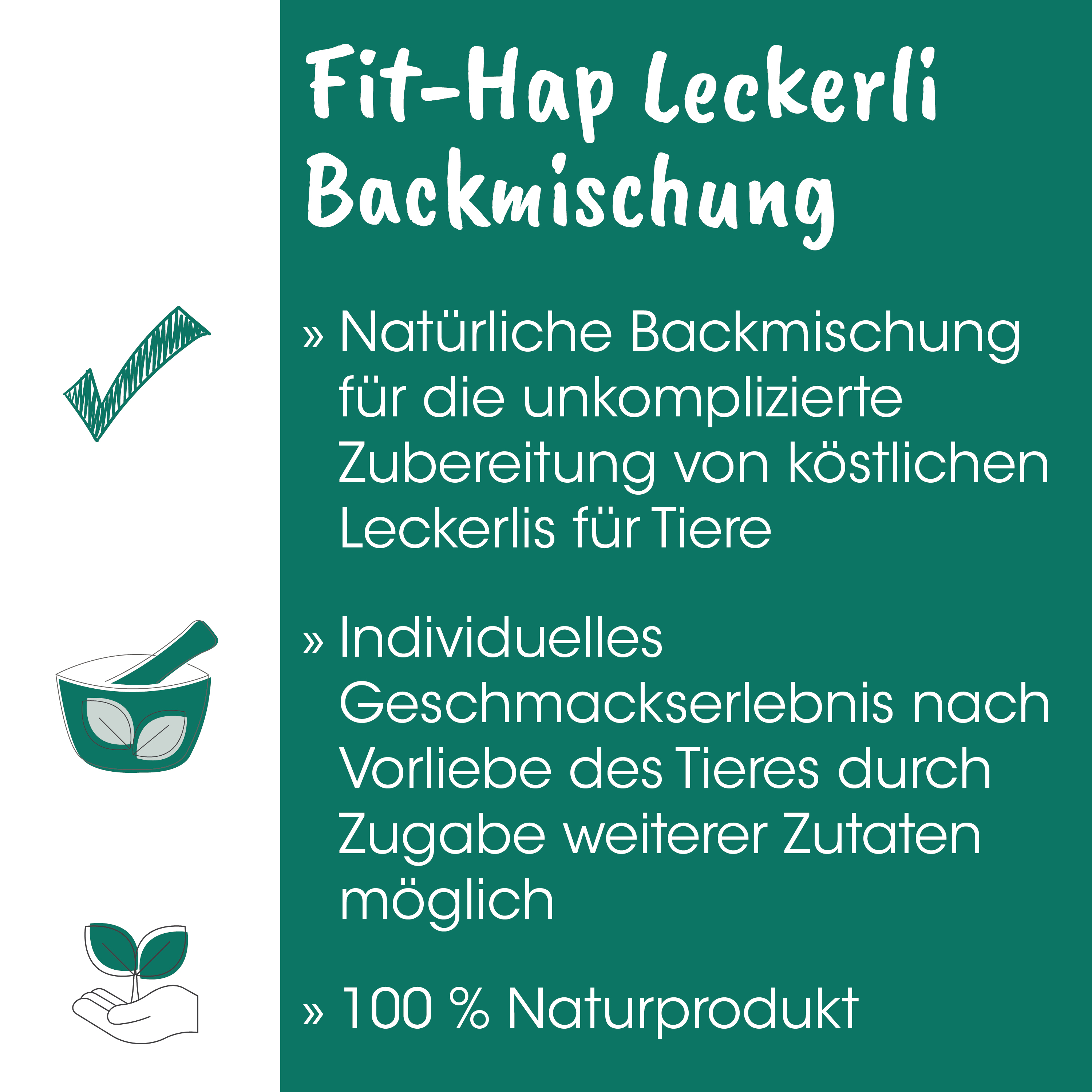 Backmischung, Naturprodukt, Hundeleckerli, Tierfutter, Ergänzungsfutter