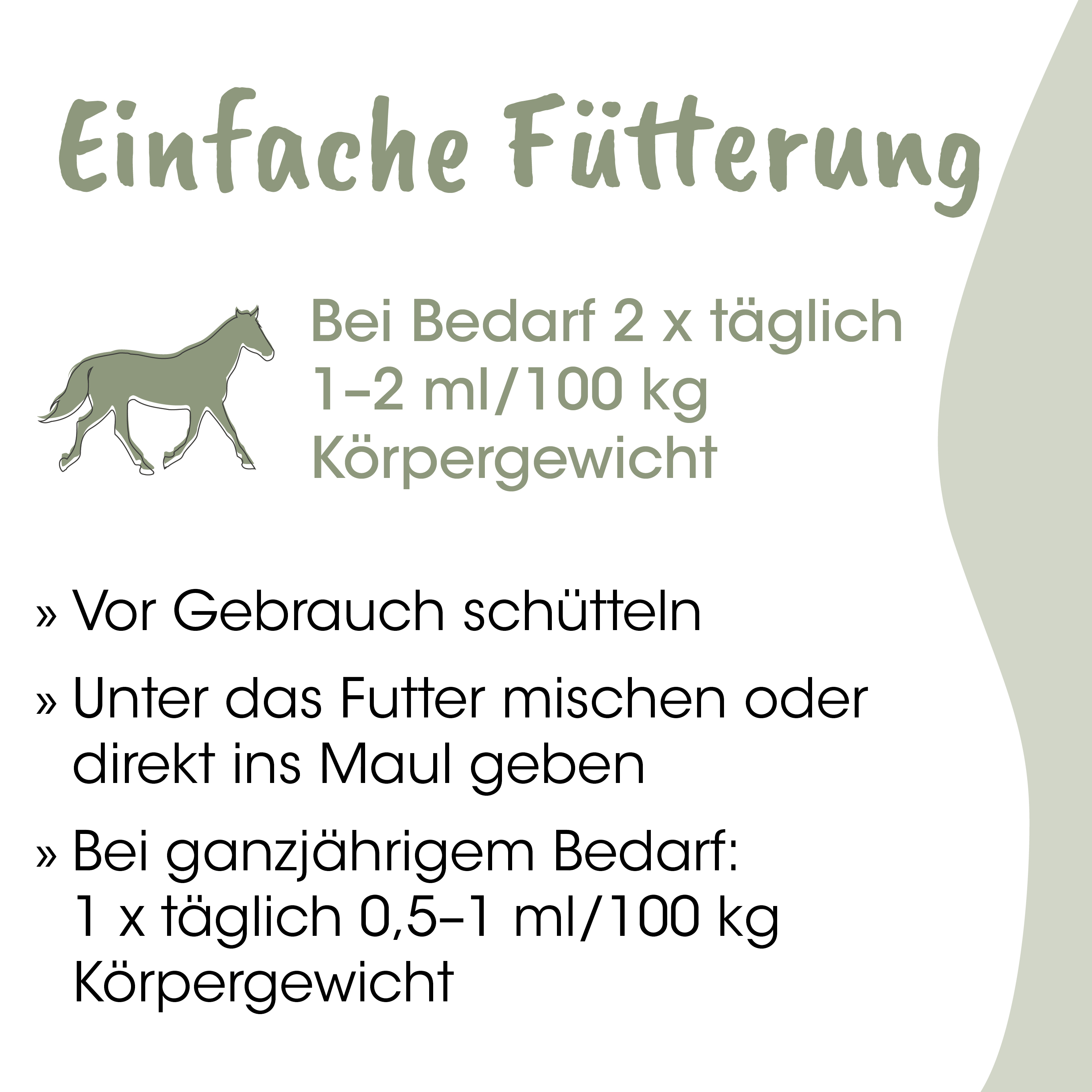 Pferd, Fütterung, Kraftfutter?, Körpergewicht, Menge