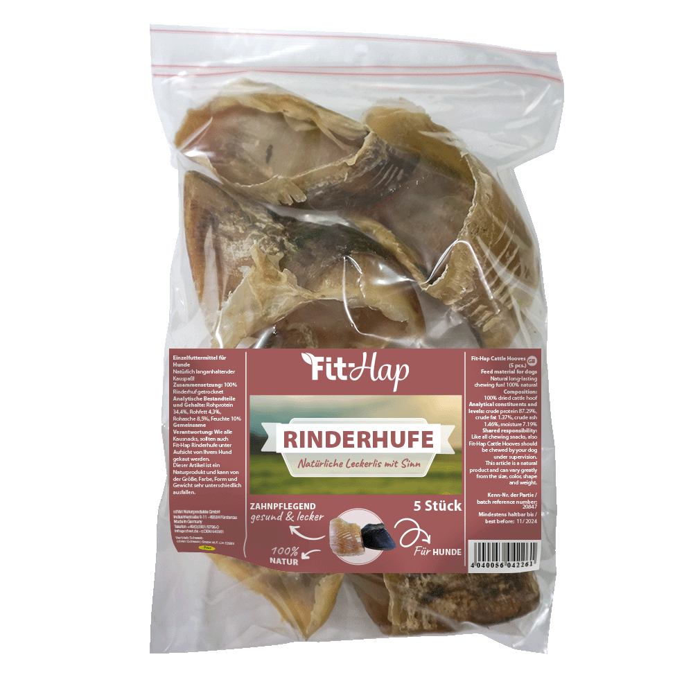 Rinderhörner, Kauartikel, Kausalat, Natural, Hundesnacks