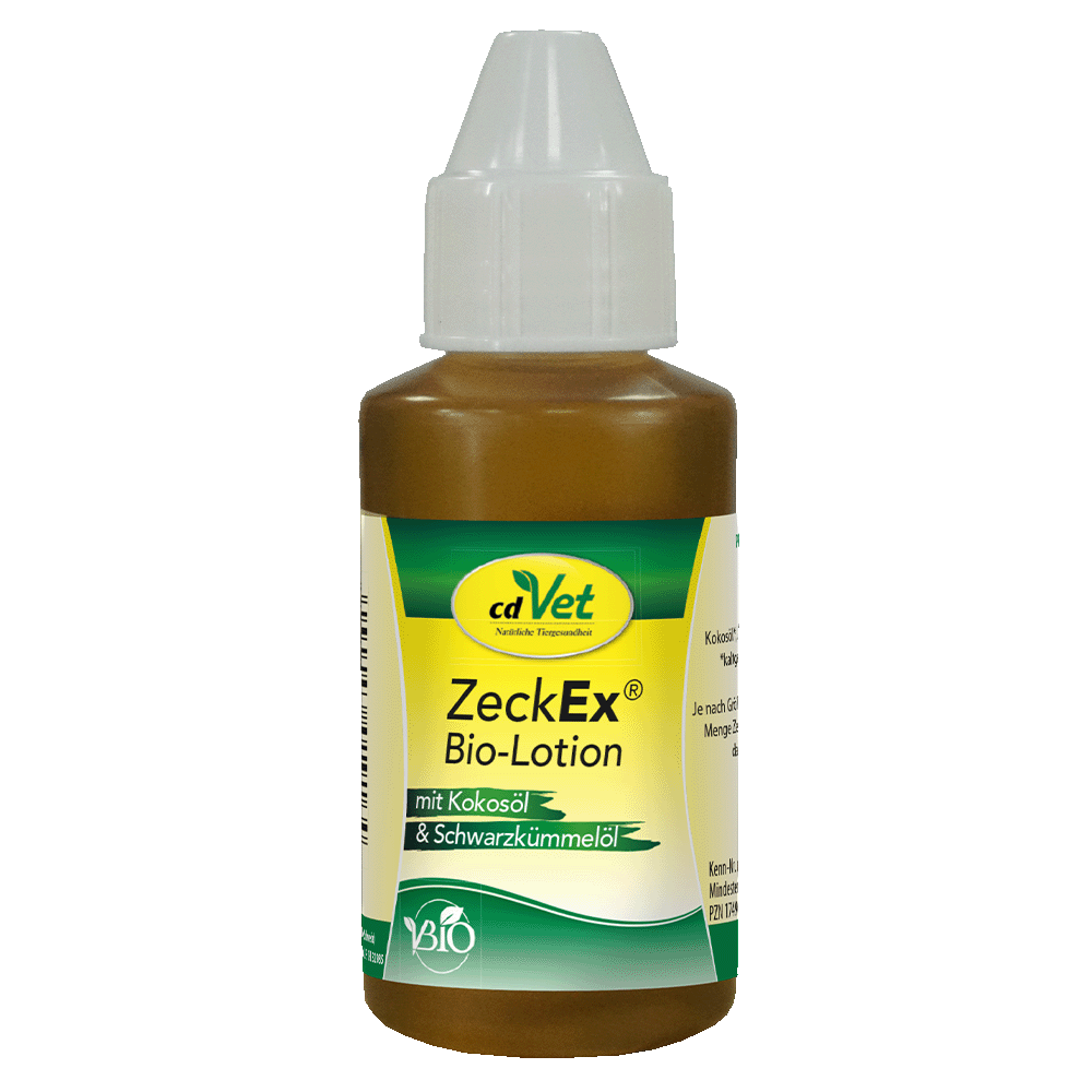 Bio-Lotion, ZeckEx, Kokosöl, Schwarzkümmelöl, Tierpflege