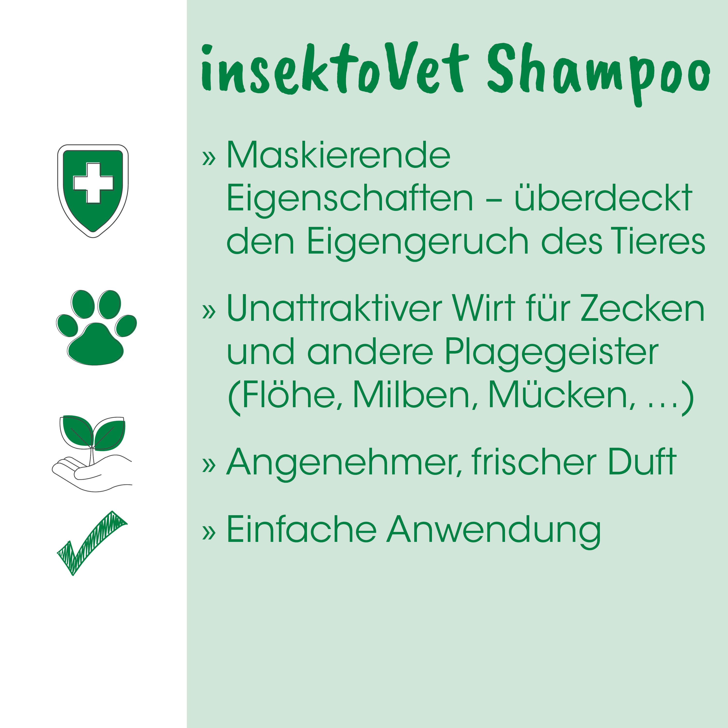 Shampoo, Insekt Vet, Maskierendes, Eigenschaften, Überdeckt