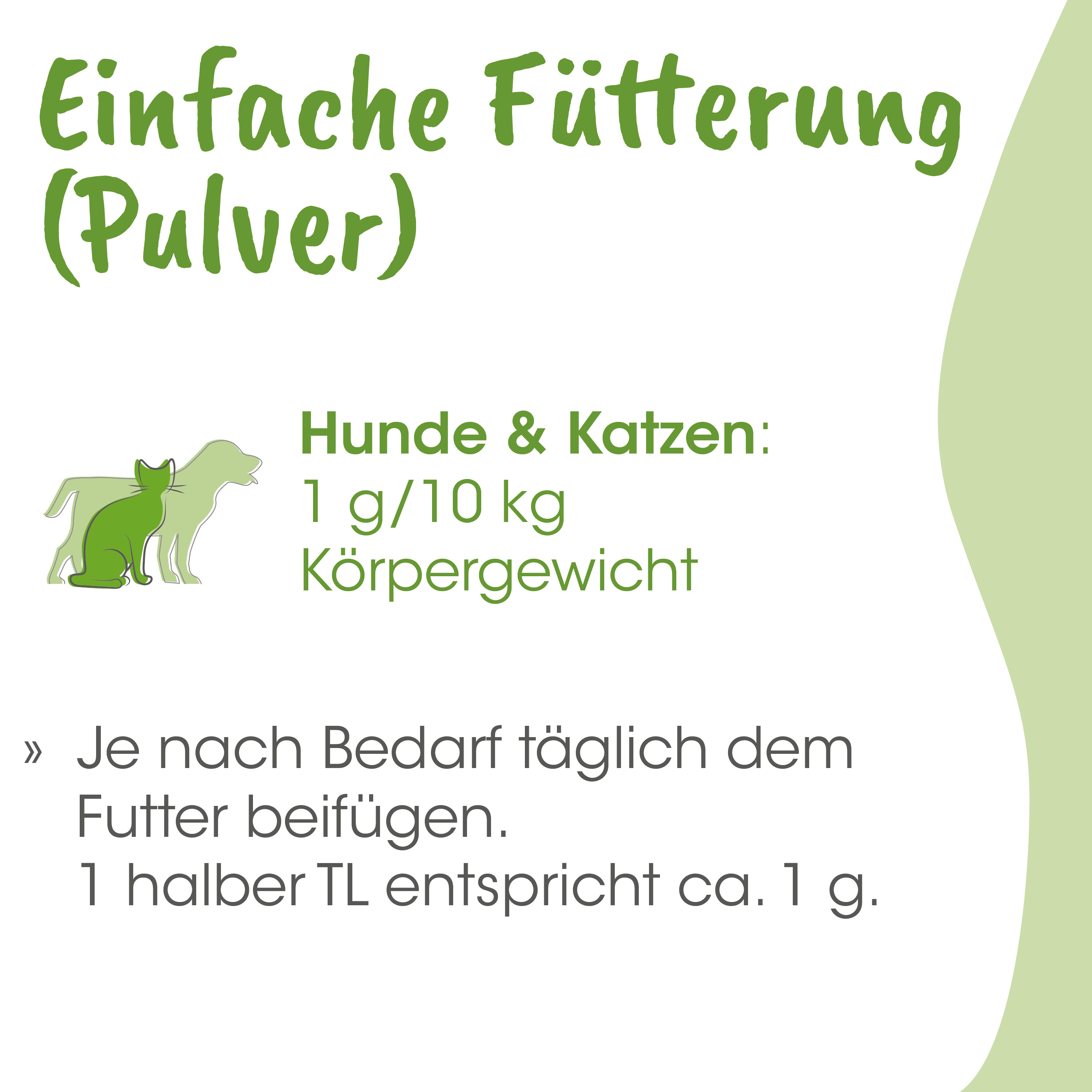 Futterpulver, Hund/Futter, Katzenfutter, Tiernahrung, Pulver