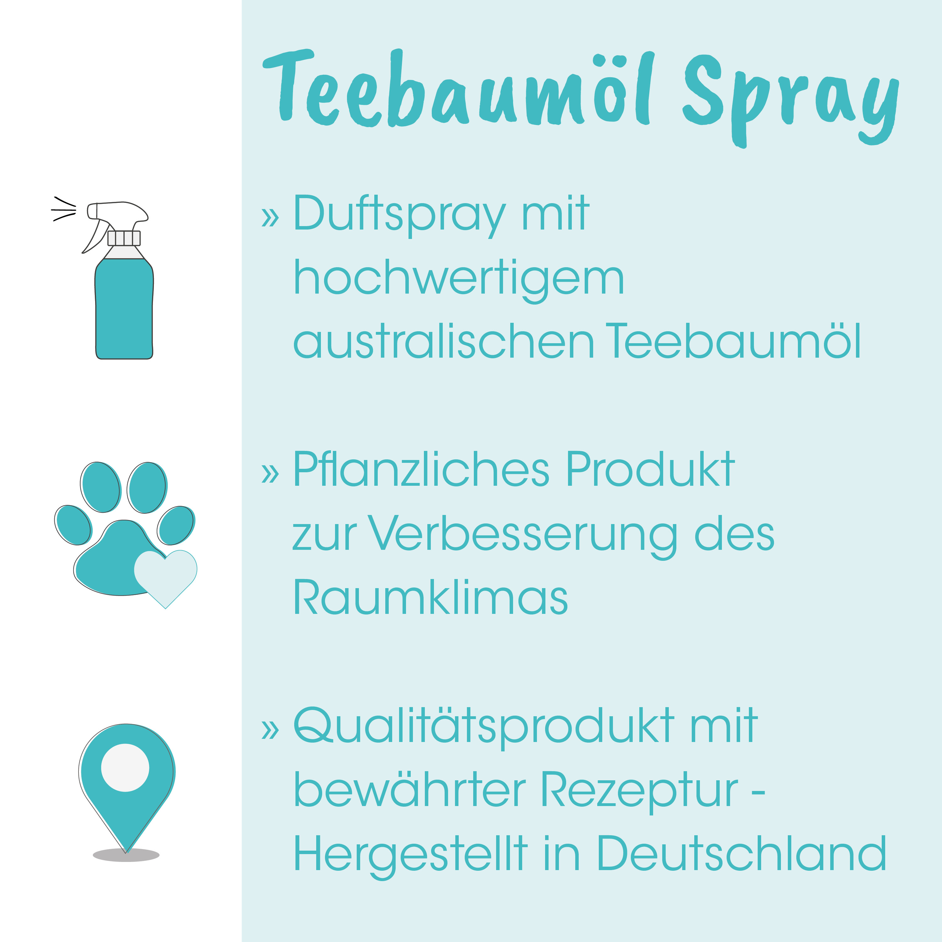 Teebaumöl Spray, Duftspray, Teebaumöl, Pflanzliches Produkt, Raumklima