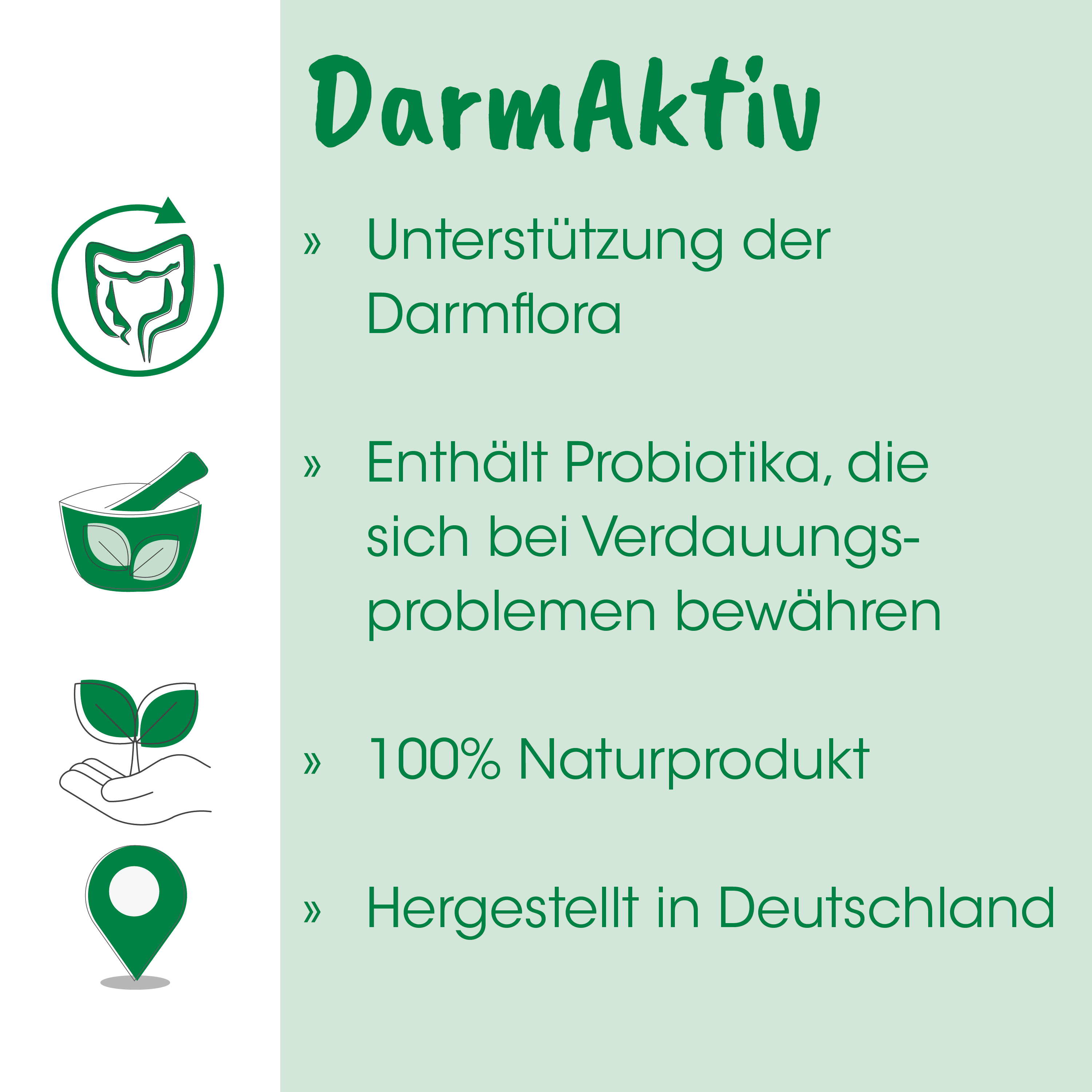 Naturprodukt, Probiotika, Pflanzenprodukt, natürliche Zutaten, Herkunft Deutschland