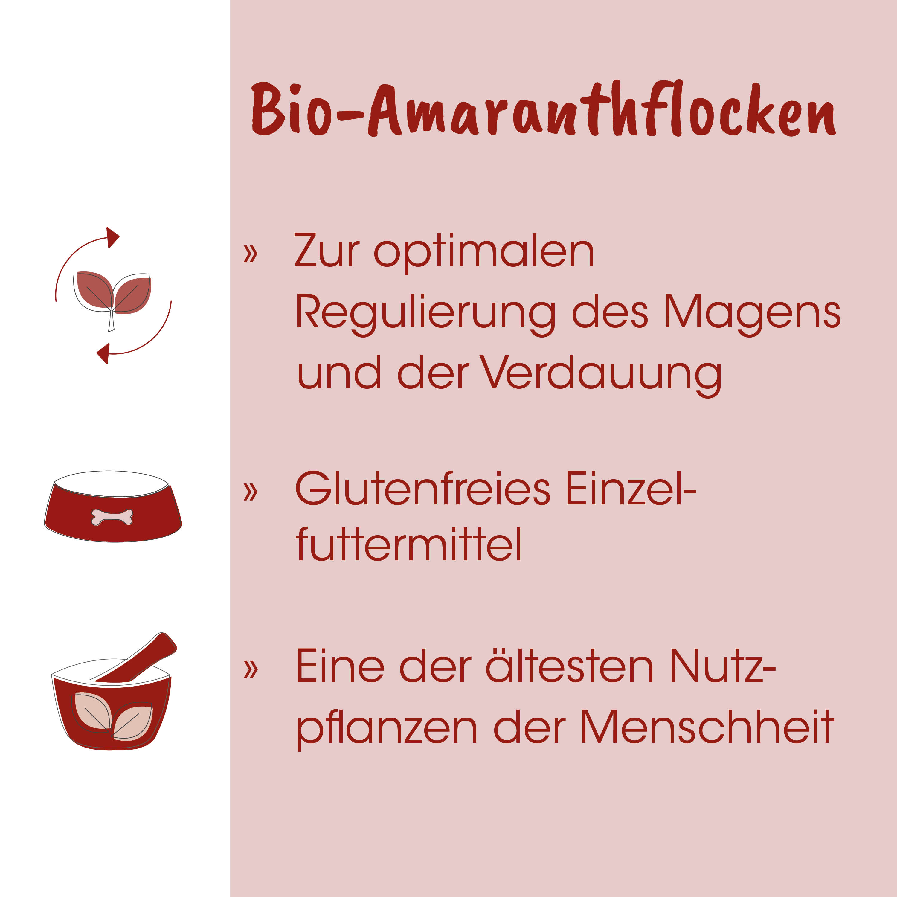 Bio, Amaranthflocken, Glutenfrei, Einzelfuttermittel, Haustierbedarf