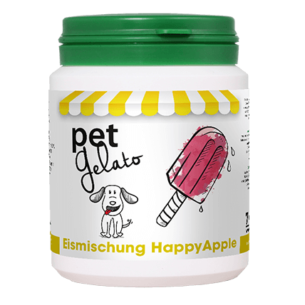 Pet gelato, Eiss Mischung, HappyApple, Kühlschrankbehälter, Hundensnack