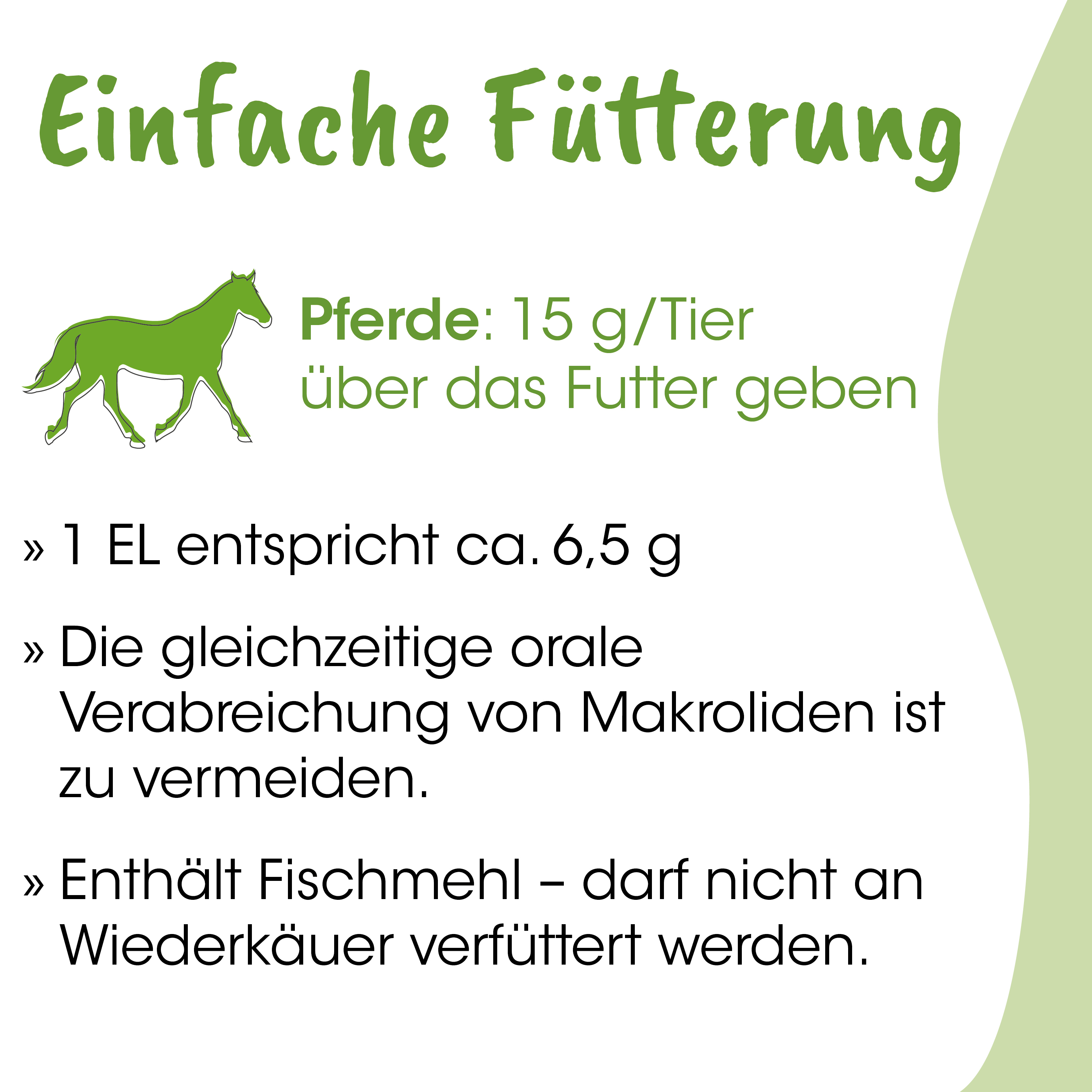 Haltbares Futter, Pferdefutter, Makro-Lebensmittel, Mischfutter, Futteranweisung