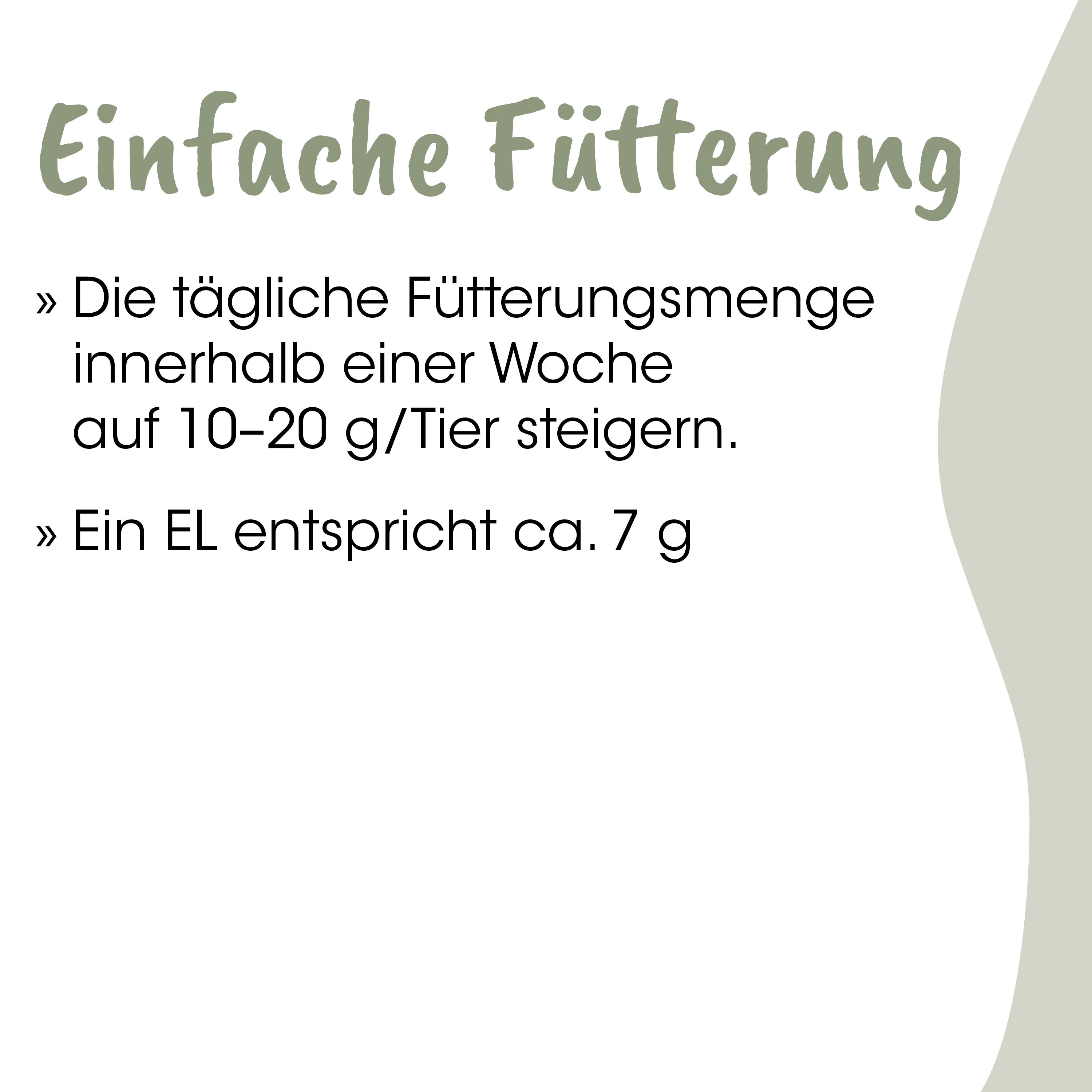 Futtermenge, Tierfutter, Hunde/Futtermittel, Gehaltsernährung, EL (Esslöffel)