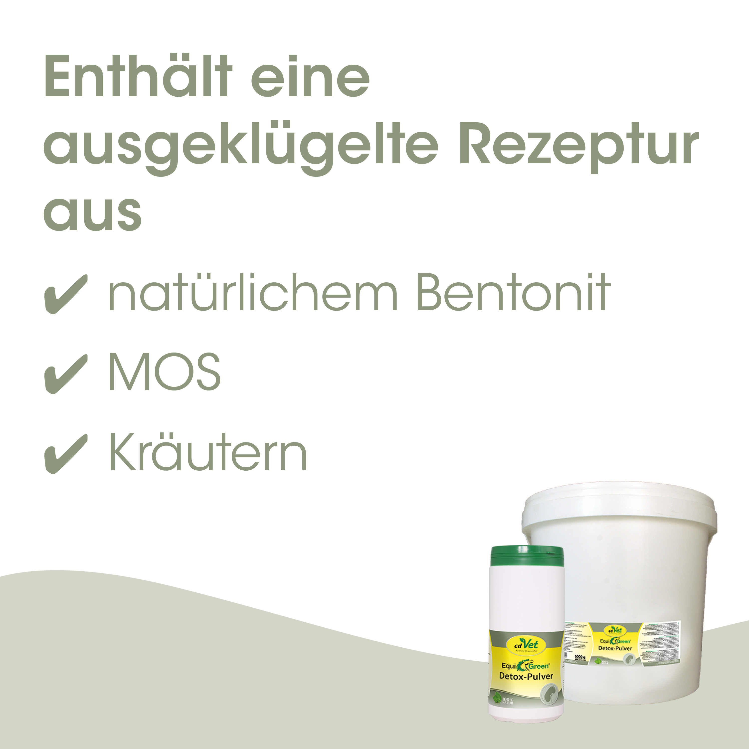 Detox-Pulver, Kräuter, Mo, Bentonit, Bucket