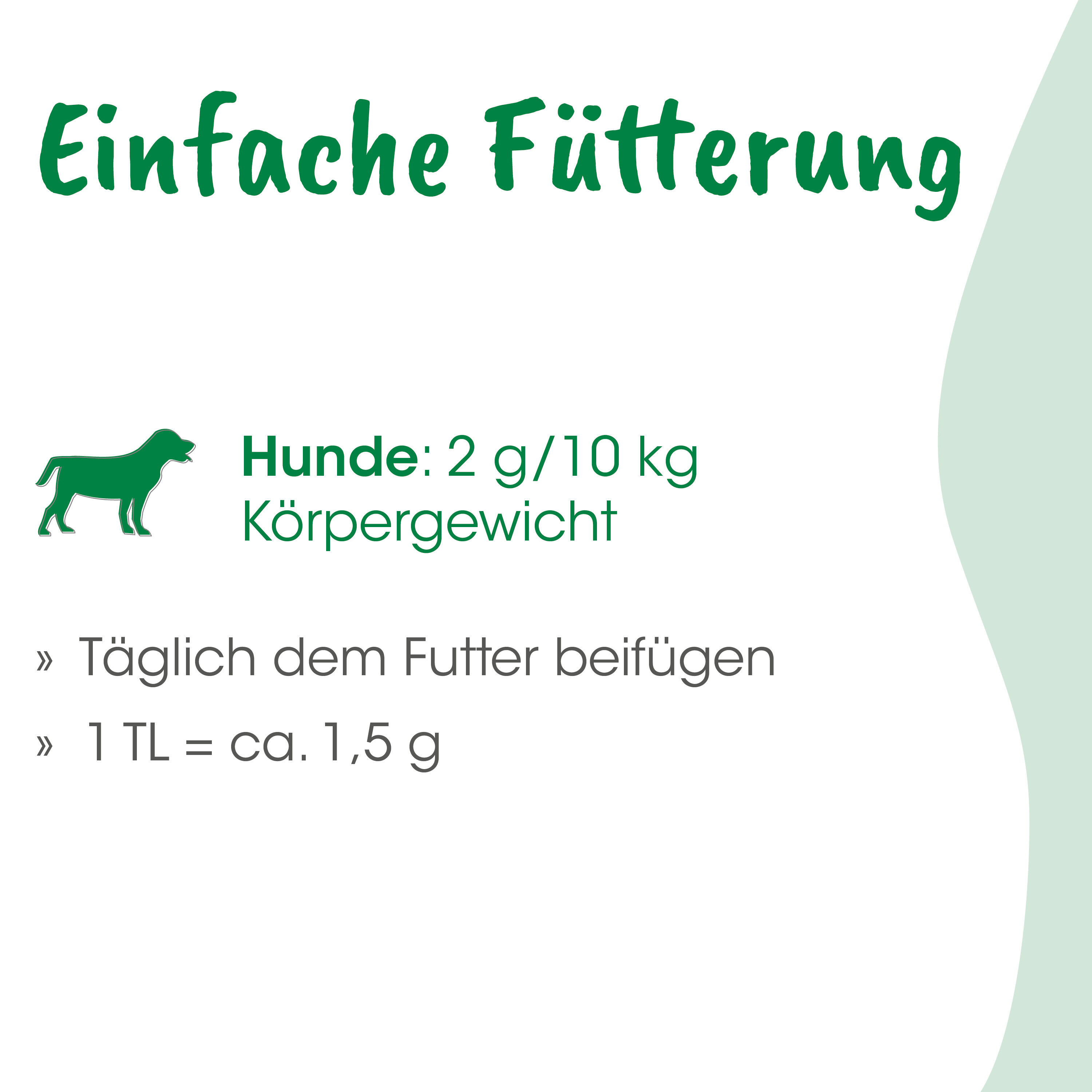 Hund, Körperspender, Futteranleitung, Futtermenge, Tierbedarf