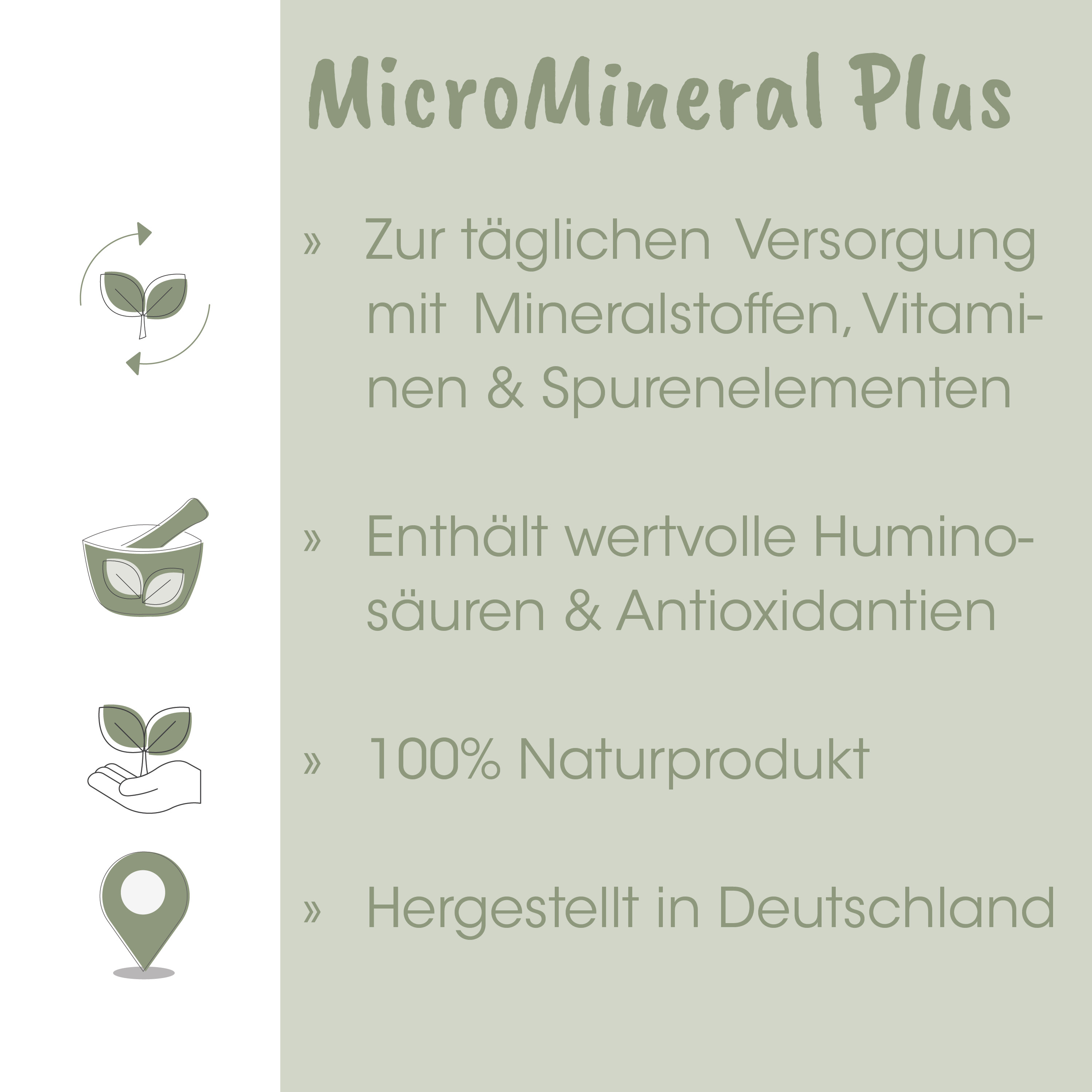 Mineralstoff, Naturprodukt, Huminsäuren, Antioxidantien, Deutschland hergestellt