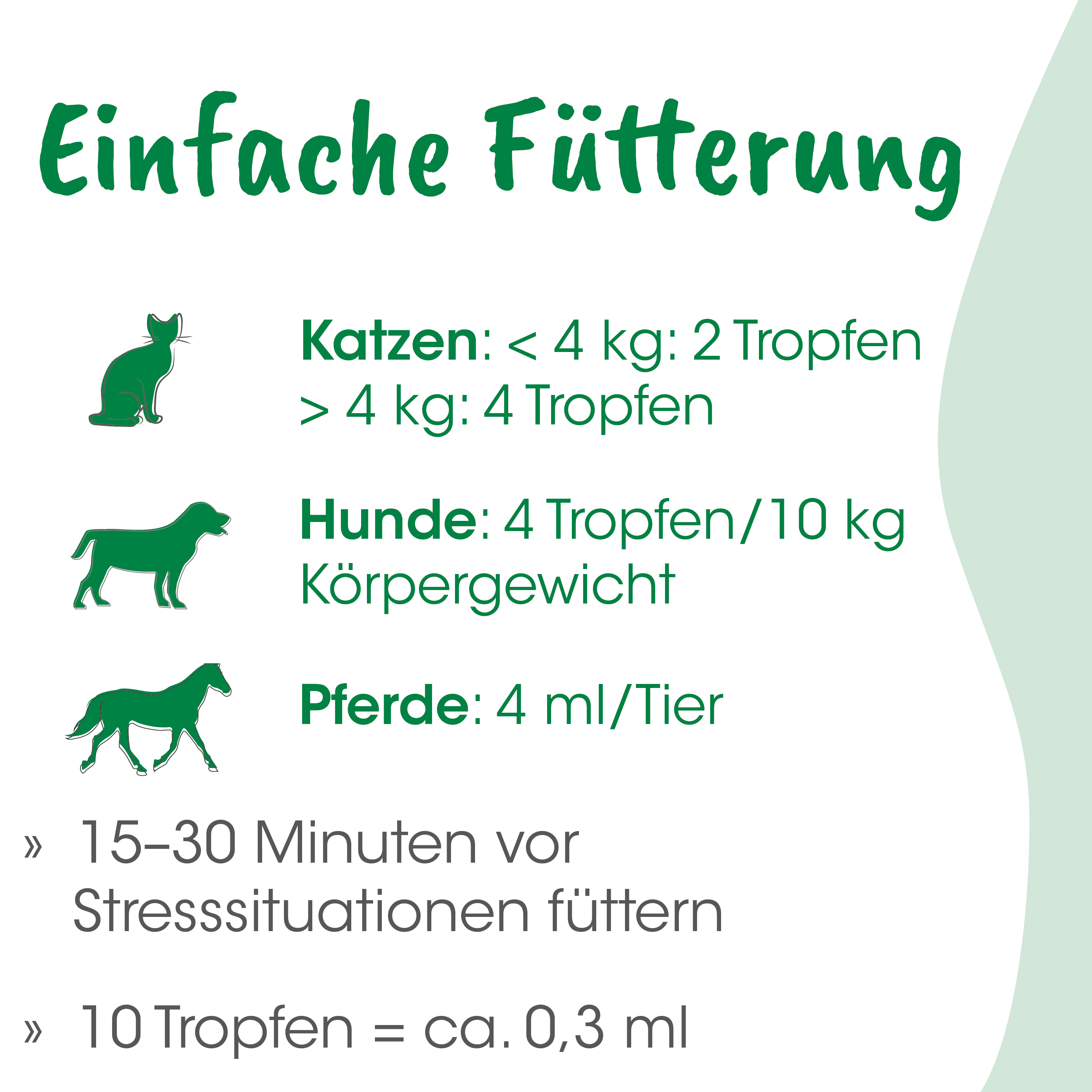 Katzenfutter, Hunde Futter, Pferde Futter, Tierfutter, Futtermenge