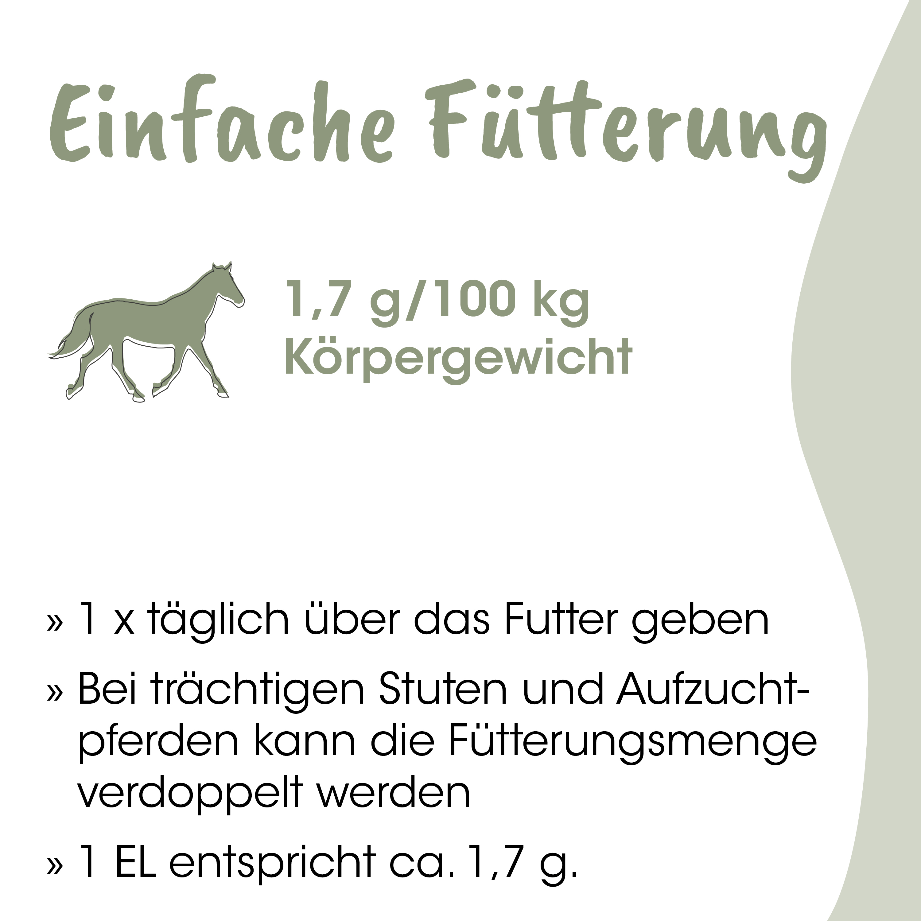 pferd, futter, pulver, feucht, beschriftet